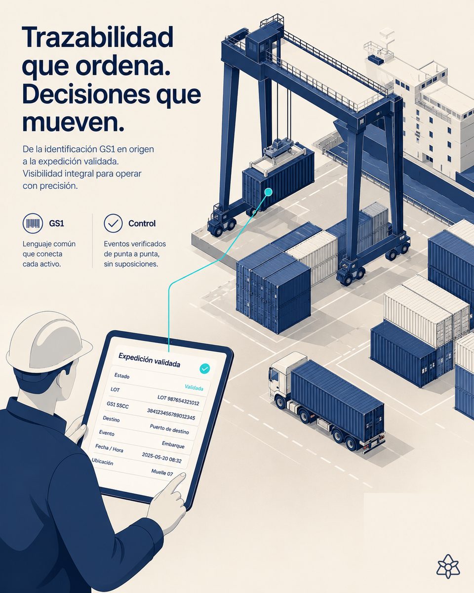 Terminal portuaria agroexportadora con control de trazabilidad de lote y condiciones de almacenamiento asistido por IA
