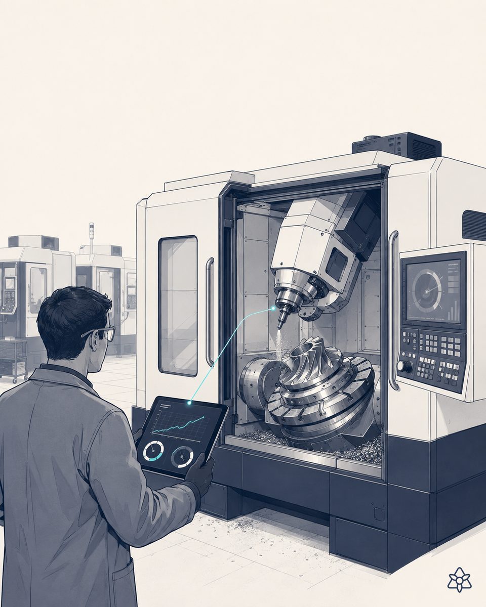 Inspection of an aluminum fuselage panel with an Edge camera over the rivets, anodizing line in the background, inspector supervising — fuselage control with AI