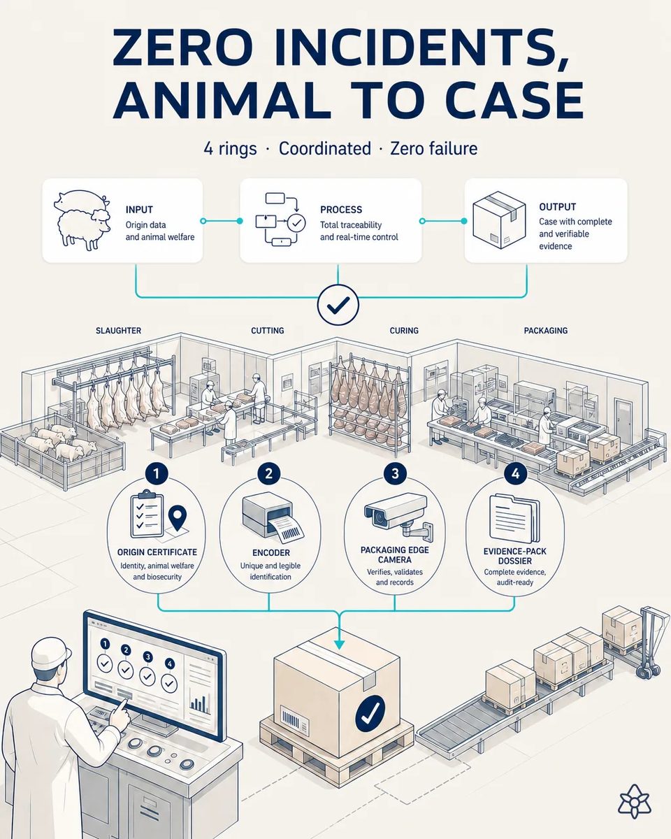 Follow the relationships from livestock origin to shipped case — IRIS Agents