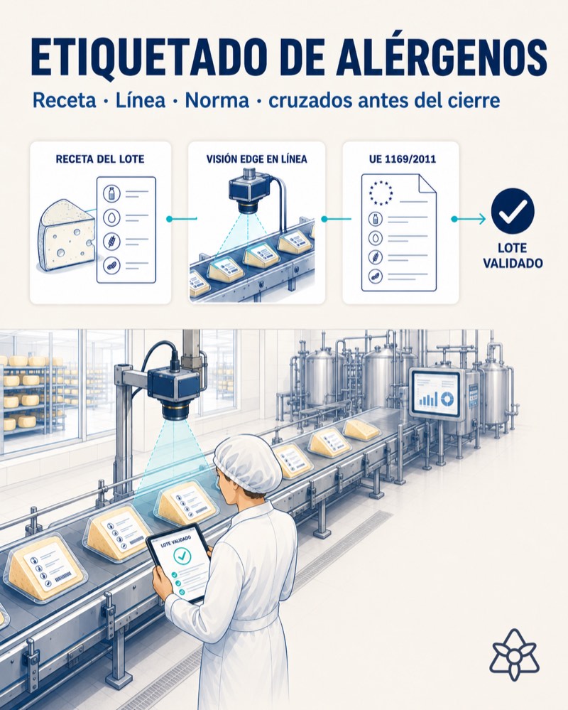 Etiquetado de alérgenos en quesería