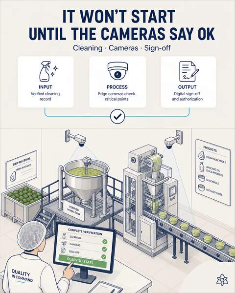 Guacamole changeovers checked by camera