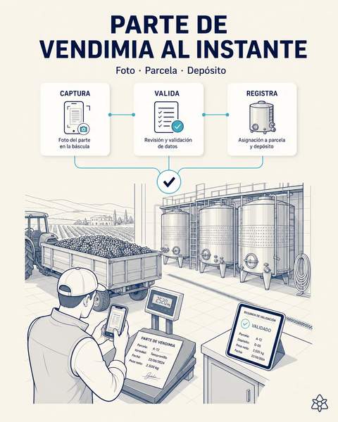 El parte de vendimia al instante