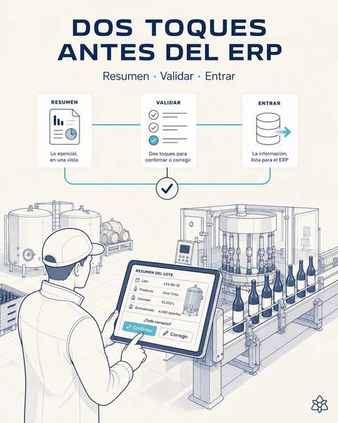 Nada entra al ERP sin confirmar