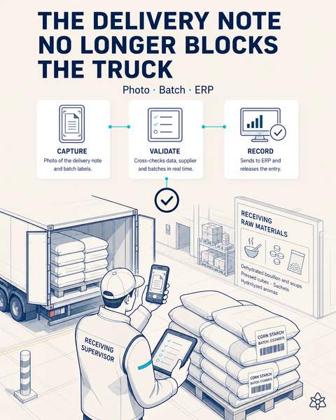 Raw-material receiving in five minutes