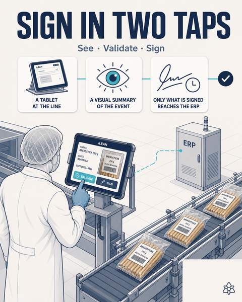Human verification with a tablet at the line