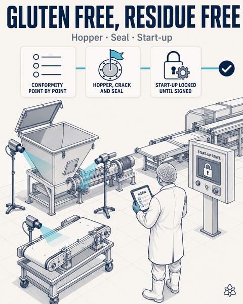 AI vision validating the gluten-free cleaning