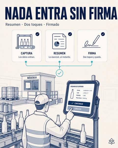 Nada entra al sistema sin firma