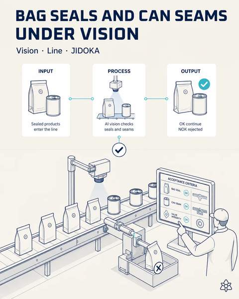 Bag seals and can seams under vision