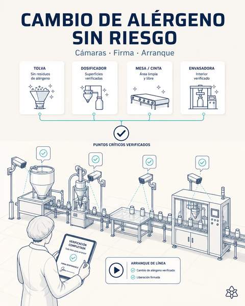 Cambio de alérgeno verificado por cámara