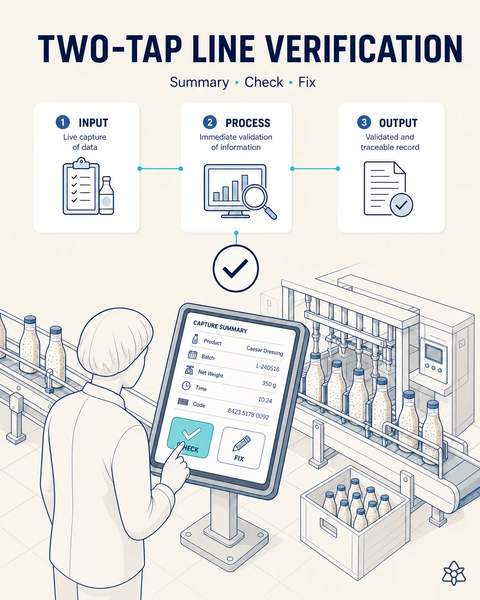 Two-tap verification at the line