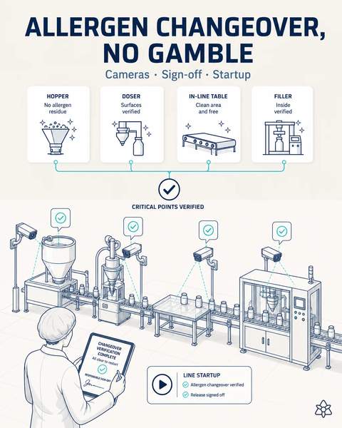 Allergen changeover, no gamble