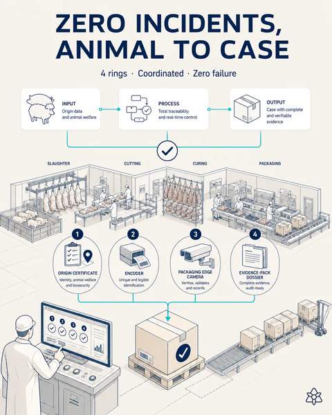 Cured-meat traceability from animal to case