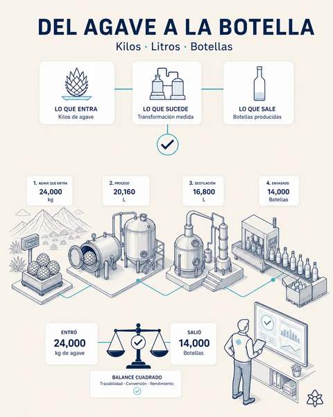 Cada kilo de agave, explicado en botella