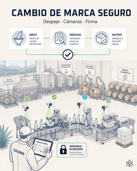 Cambio de marca validado por cámara