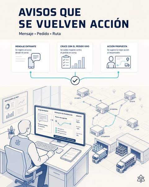 Los avisos de la red, en acción