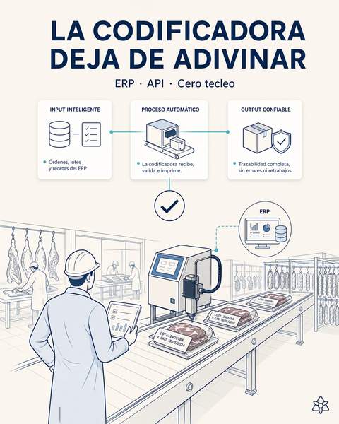 Codificadora de curados conectada al ERP