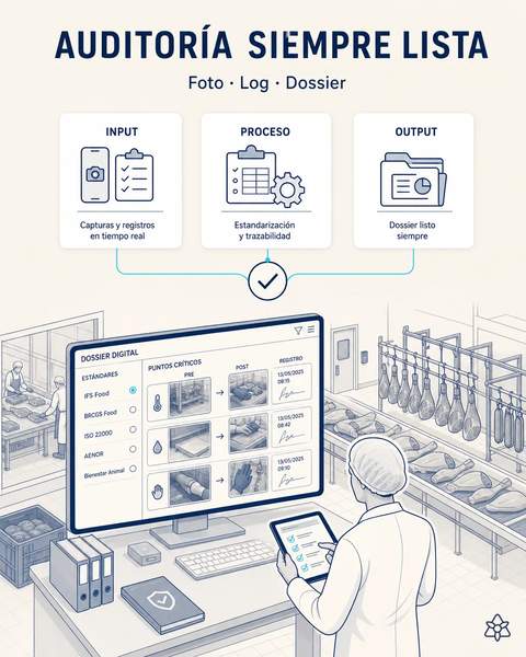 Dossier de auditoría por lote de curados