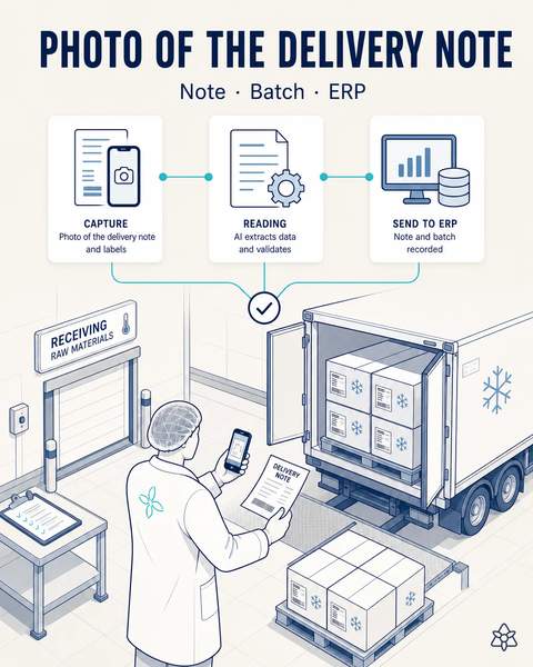 Photo of the delivery note, no cold spent