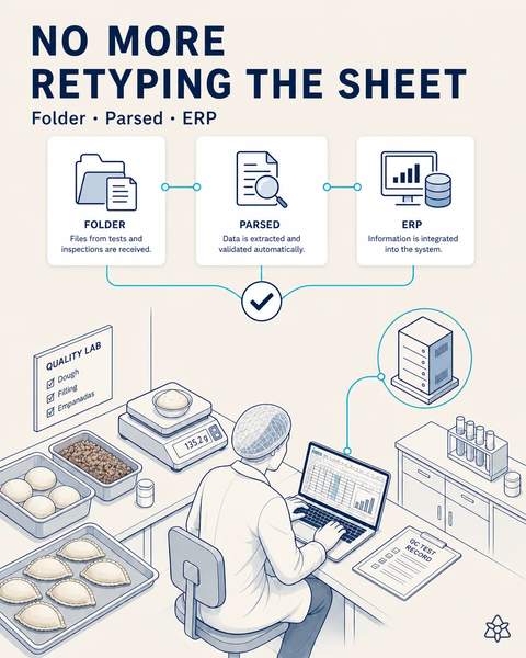 The quality sheet reaches the ERP on its own