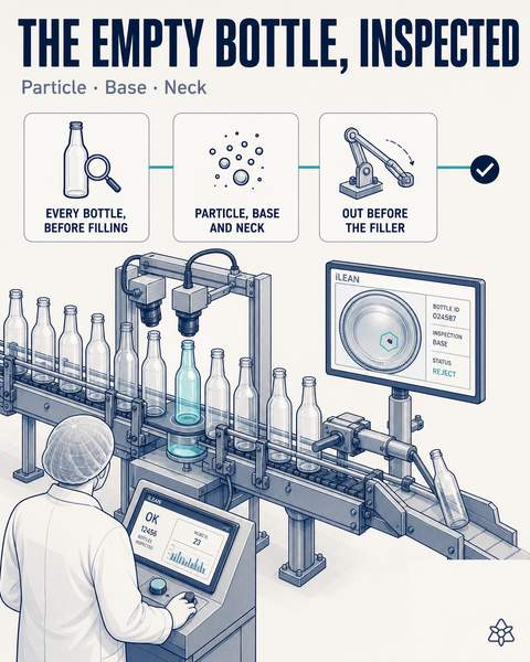 Empty beverage container inspection on the filling line