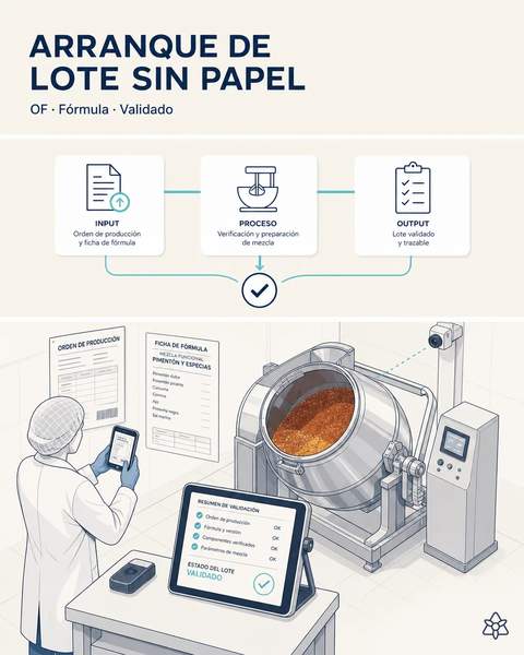 Arranque de lote sin papel