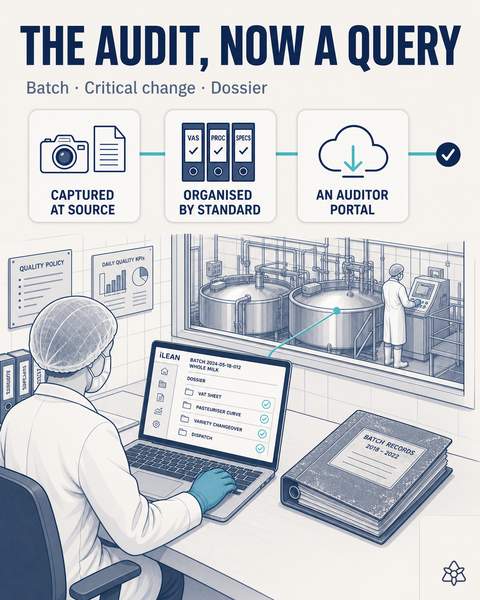 Batch evidence pack organized by IFS and BRCGS standard