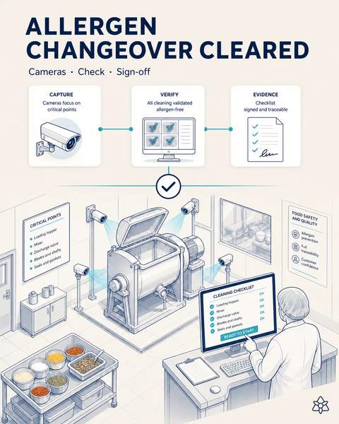 Allergen changeover cleared by camera