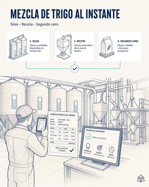 El parte de mezcla, sin papel