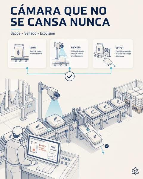 Cada saco inspeccionado