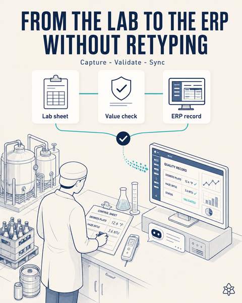 From the lab to the ERP without retyping