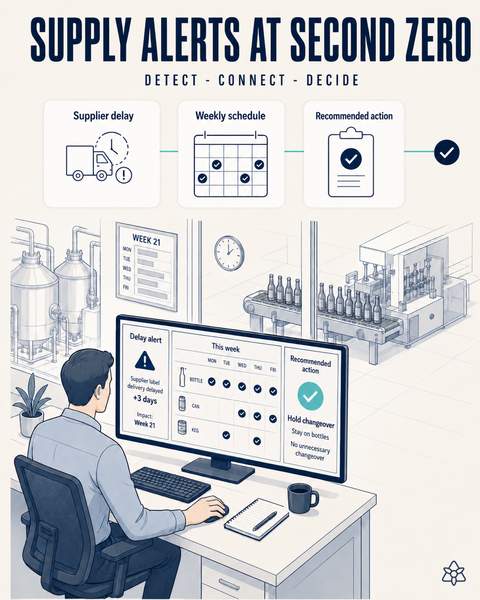 Supply alerts at second zero