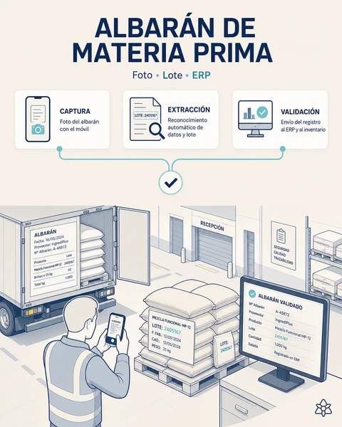 Recepción de sacos en cinco minutos