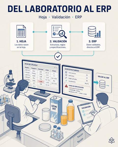 La hoja del laboratorio entra sola al ERP