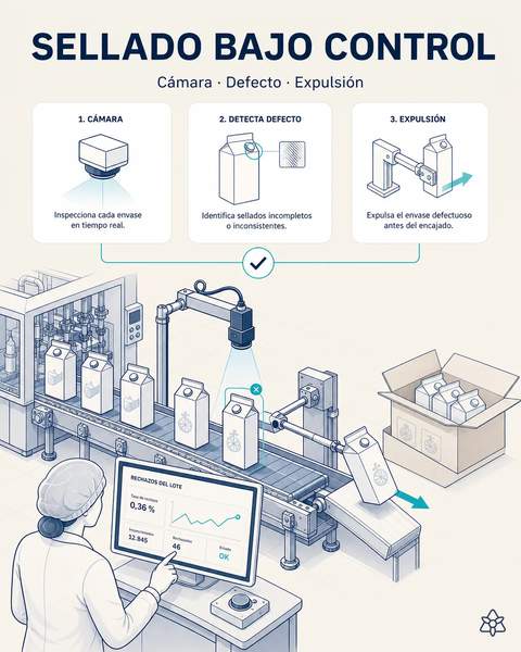 Sellado del brick inspeccionado al 100 %
