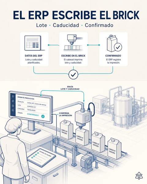 El ERP escribe en el brick
