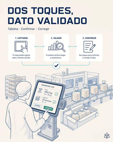 Peso y formato confirmados en tableta