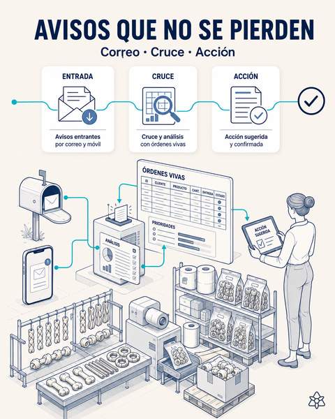 Planificador recibiendo la acción concreta tras un cambio de arte de una marca