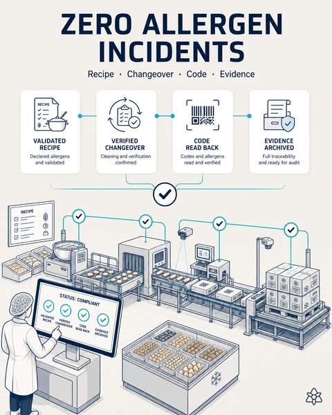 Zero allergen and labeling incidents