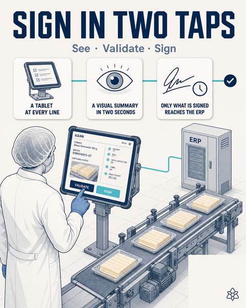 Human verification with a tablet at the line