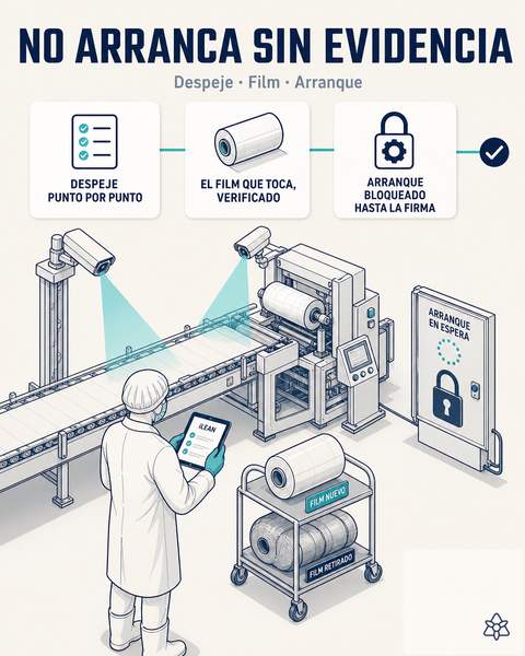 Cámaras Edge validando la bobina de film y los puntos críticos del cambio