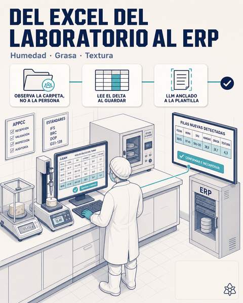 Excel del laboratorio de calidad → ERP
