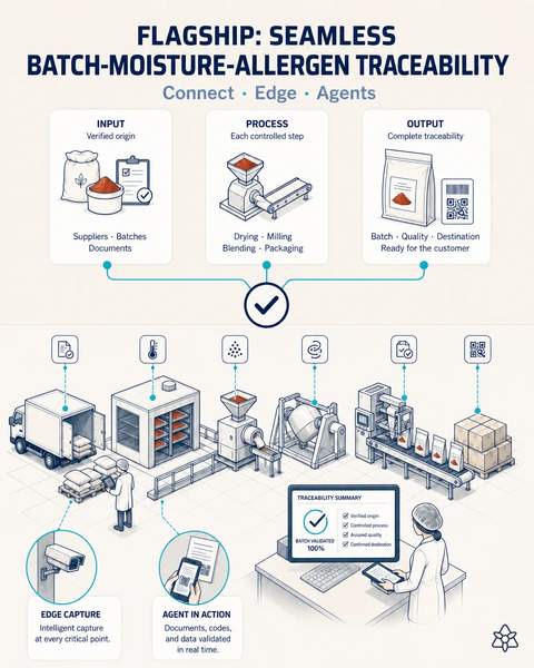 Seamless traceability, sack to pack