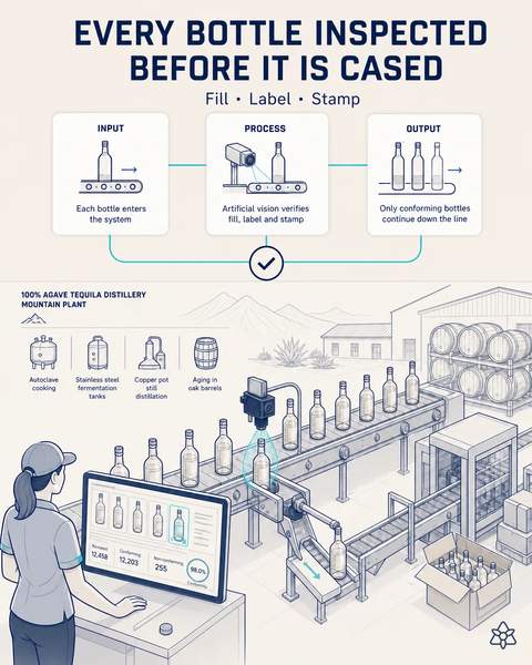 Every bottle inspected before casing