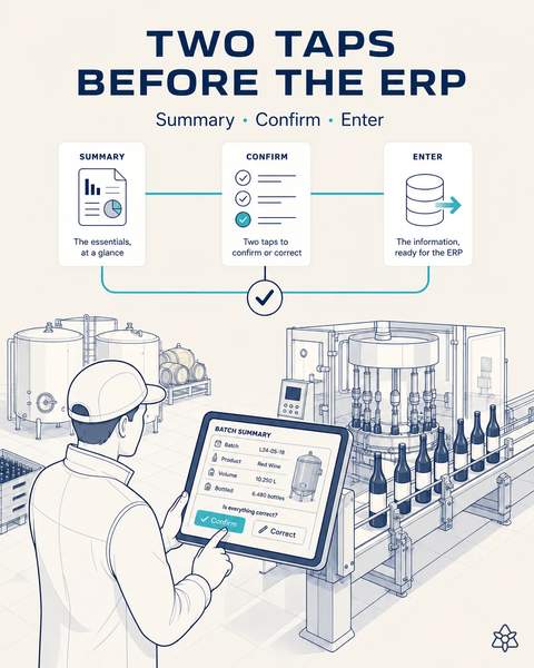Nothing enters the ERP unconfirmed