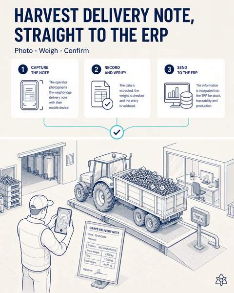 The delivery note, from scale to ERP