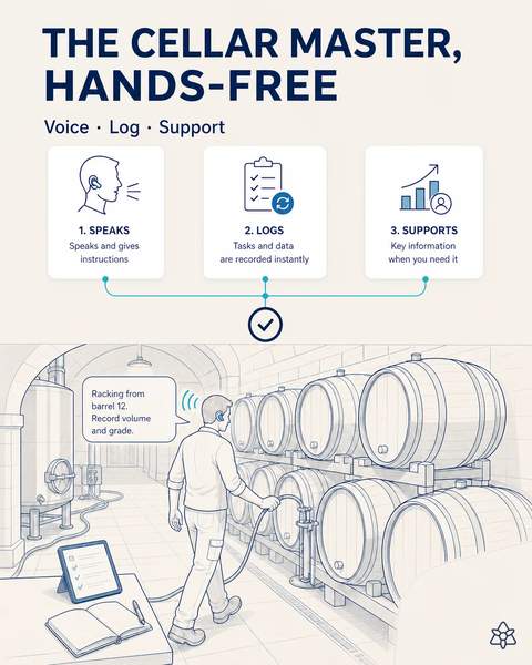 The cellar master dictates between barrels