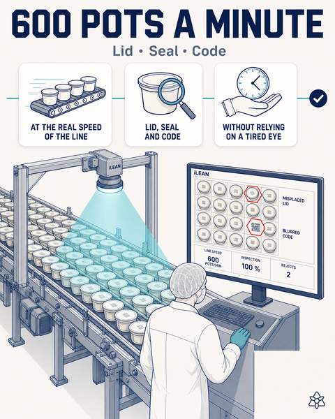 Yogurt filling and sealing line controlled by an Edge device