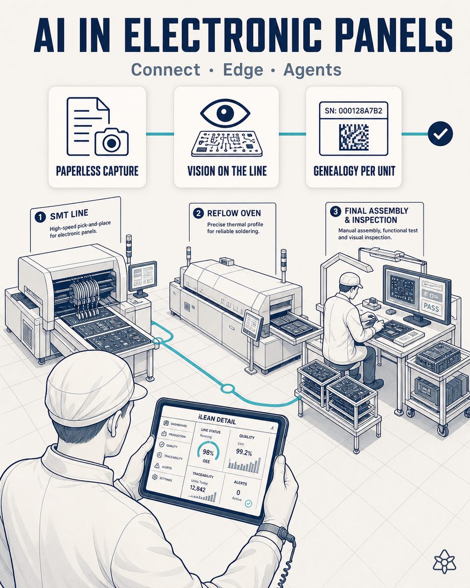 Industrial AI for automotive electronic panel and switch plants