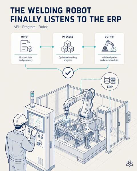 The welding cell, stitched to the ERP