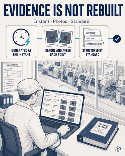 Audit evidence package organized by certifying standard by iLEAN Agents